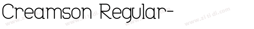 Creamson Regular字体转换